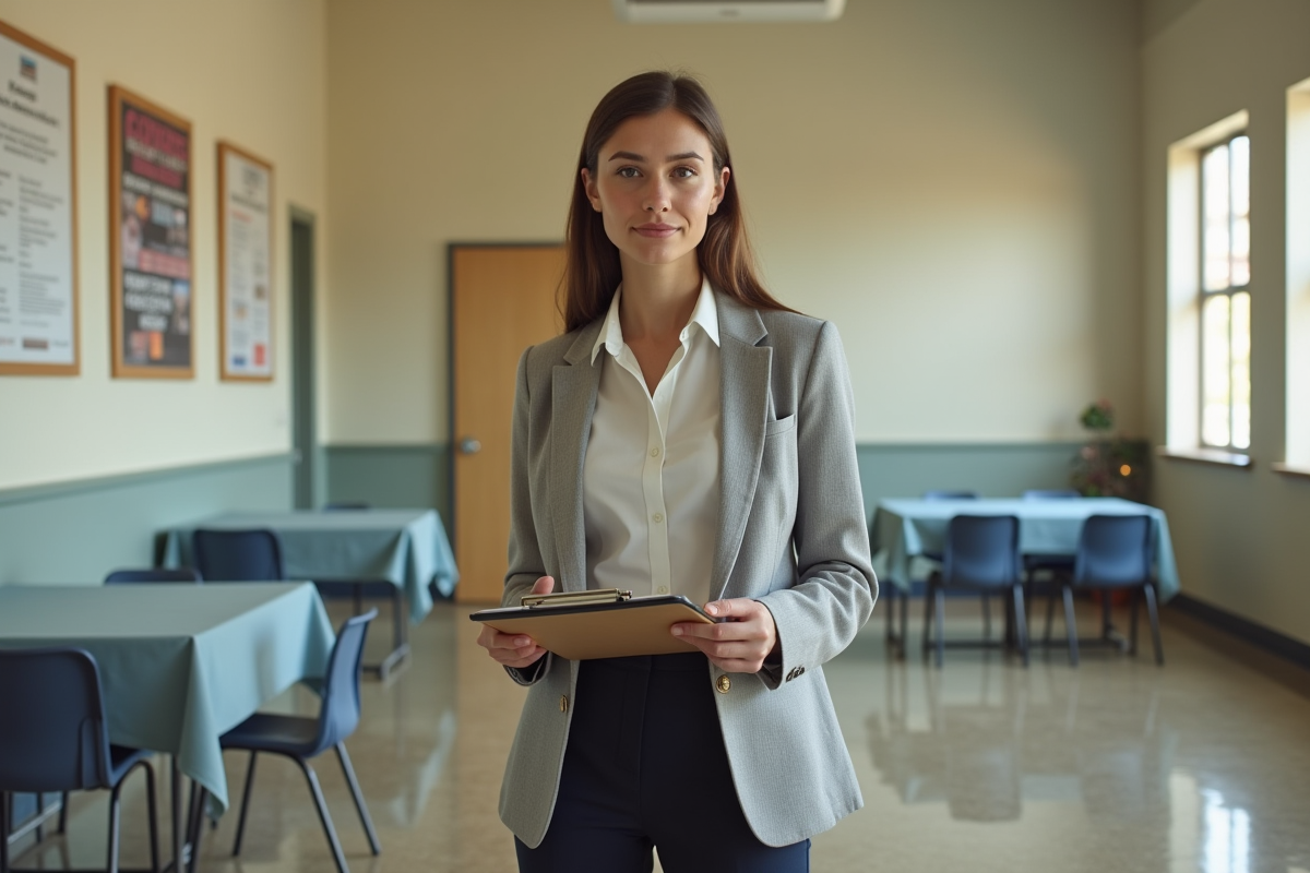 Jeune femme vérifiant la préparation d