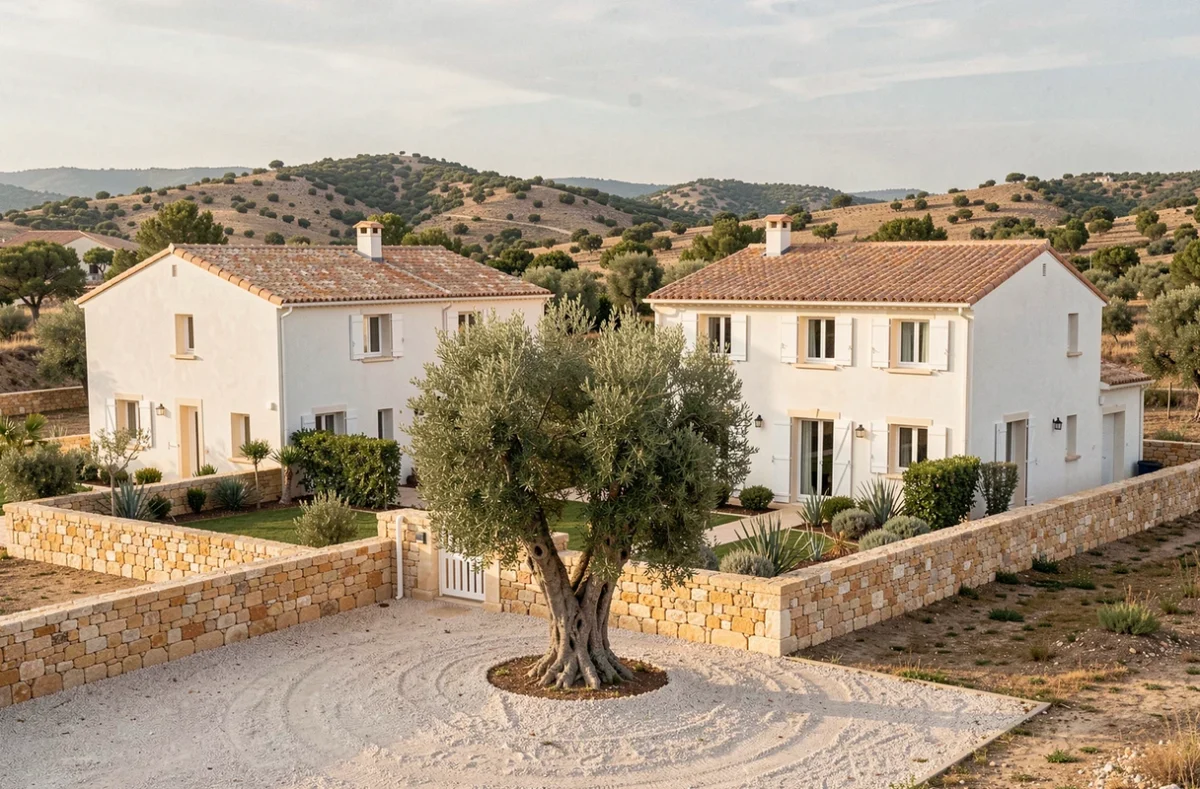 Villas neuves Promogim en style provençal avec tuiles en terre cuite et jardins privatifs dans les Bouches-du-Rhône